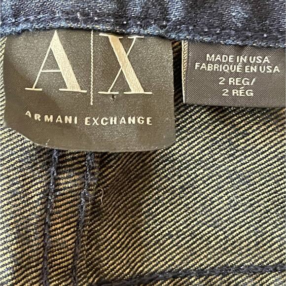 Armani Exchange High Waist Flared Dark Wash Blue Denim Jeans Size 2 - Picture 14 of 14